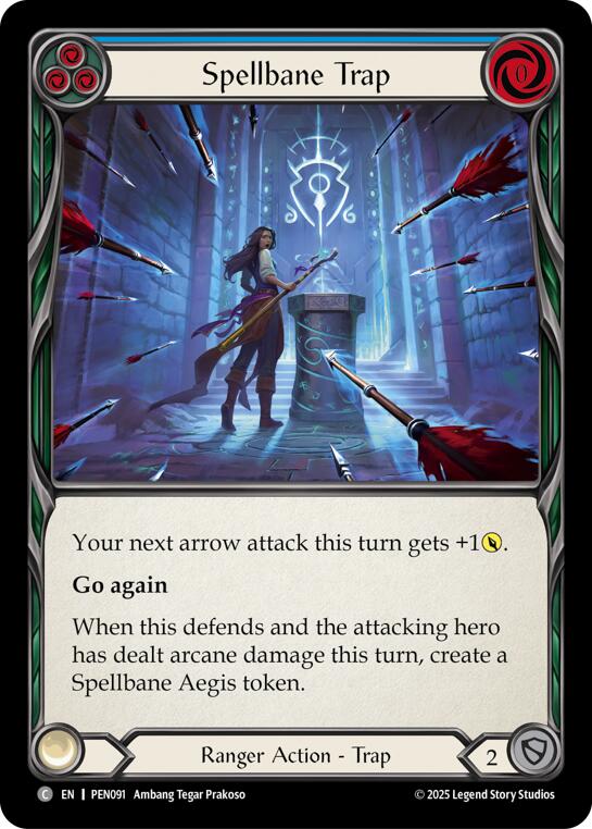 Spellbane Trap (Blue) (Rainbow Foil) [PEN091] (Compendium of Rathe)  Rainbow Foil | Gamers Paradise