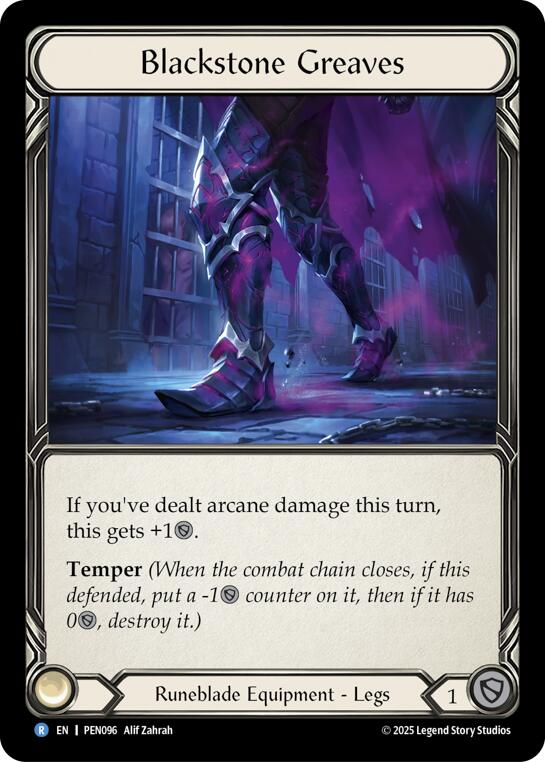 Blackstone Greaves [PEN096] (Compendium of Rathe) | Gamers Paradise