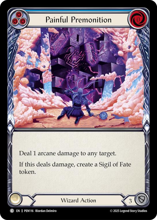 Painful Premonition (Blue) (Rainbow Foil) [PEN116] (Compendium of Rathe)  Rainbow Foil | Gamers Paradise