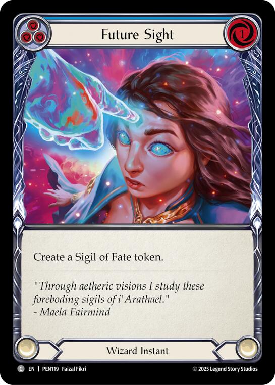 Future Sight (Blue) (Rainbow Foil) [PEN119] (Compendium of Rathe)  Rainbow Foil | Gamers Paradise