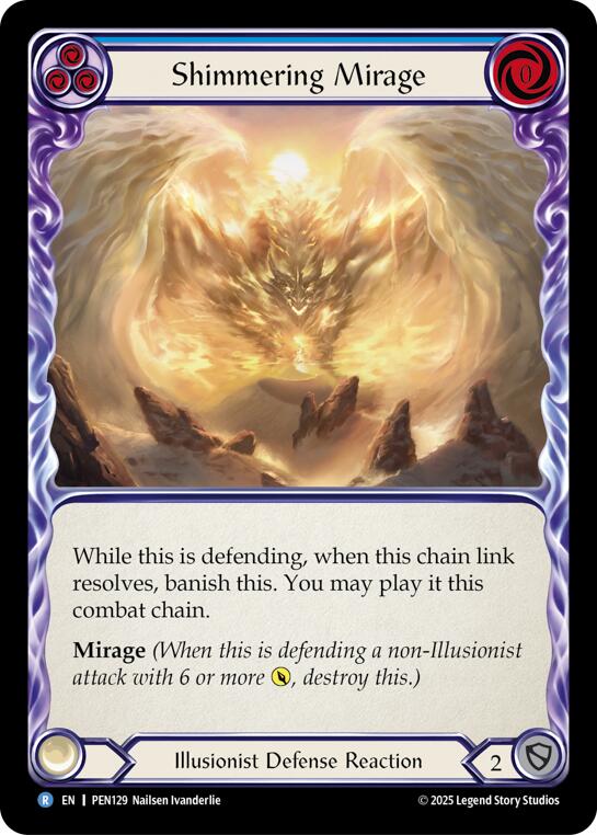 Shimmering Mirage (Blue) (Rainbow Foil) [PEN129] (Compendium of Rathe)  Rainbow Foil | Gamers Paradise