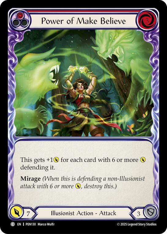 Power Of Make Believe (Red) (Rainbow Foil) [PEN130] (Compendium of Rathe)  Rainbow Foil | Gamers Paradise