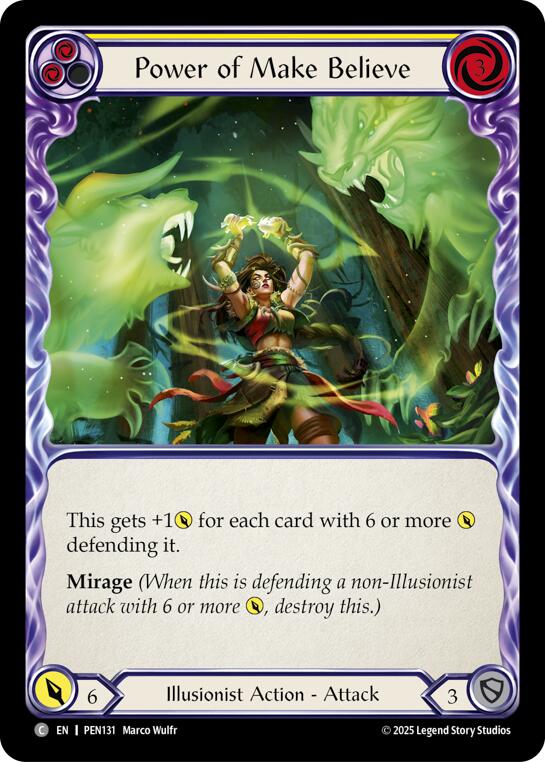 Power Of Make Believe (Yellow) (Rainbow Foil) [PEN131] (Compendium of Rathe)  Rainbow Foil | Gamers Paradise