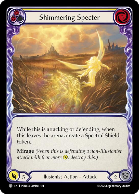 Shimmering Specter (Yellow) (Rainbow Foil) [PEN134] (Compendium of Rathe)  Rainbow Foil | Gamers Paradise