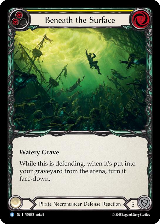 Beneath The Surface (Yellow) (Rainbow Foil) [PEN158] (Compendium of Rathe)  Rainbow Foil | Gamers Paradise