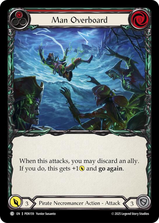 Man Overboard (Red) (Rainbow Foil) [PEN159] (Compendium of Rathe)  Rainbow Foil | Gamers Paradise