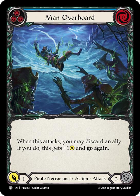 Man Overboard (Blue) (Rainbow Foil) [PEN161] (Compendium of Rathe)  Rainbow Foil | Gamers Paradise
