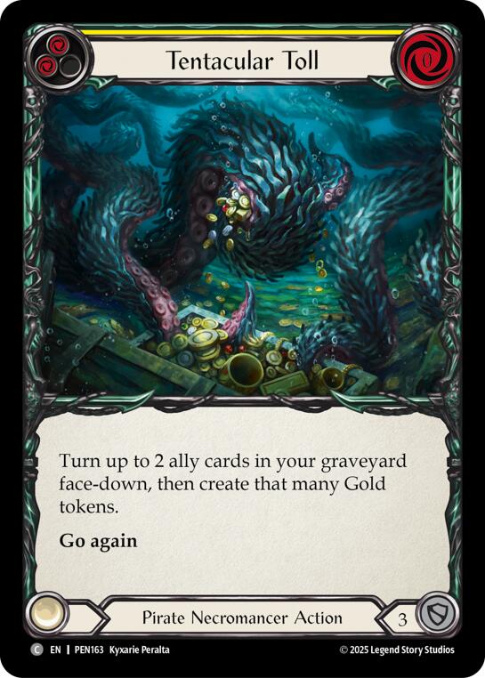Tentacular Toll (Yellow) (Rainbow Foil) [PEN163] (Compendium of Rathe)  Rainbow Foil | Gamers Paradise