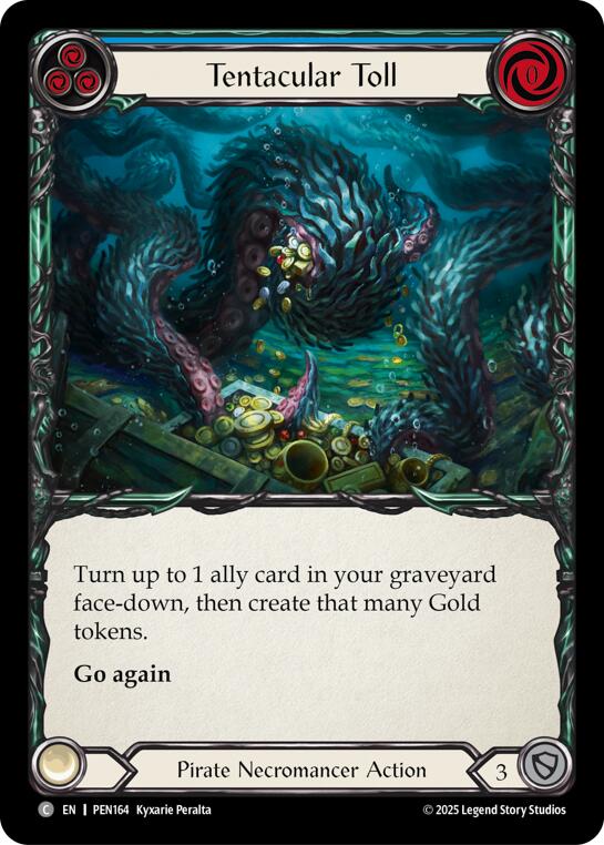 Tentacular Toll (Blue) (Rainbow Foil) [PEN164] (Compendium of Rathe)  Rainbow Foil | Gamers Paradise