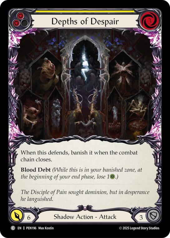 Depths Of Despair (Yellow) (Rainbow Foil) [PEN196] (Compendium of Rathe)  Rainbow Foil | Gamers Paradise