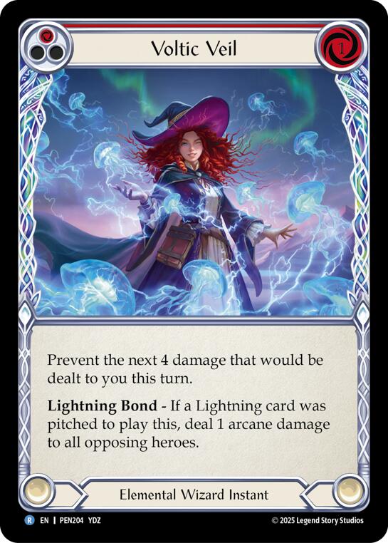 Voltic Veil (Red) (Regular) [PEN204] (Compendium of Rathe) | Gamers Paradise