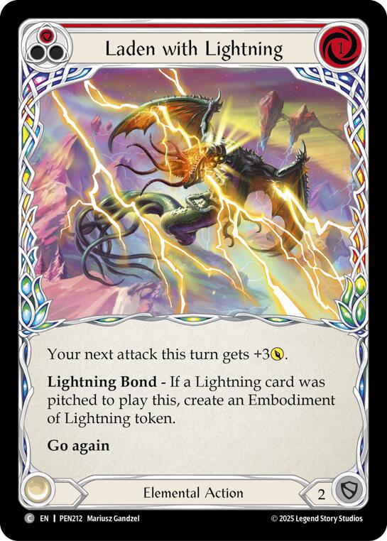 Laden With Lightning (Red) (Regular) [PEN212] (Compendium of Rathe) | Gamers Paradise