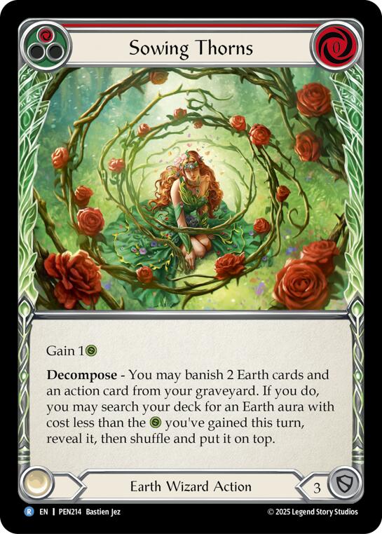 Sowing Thorns (Red) (Rainbow Foil) [PEN214] (Compendium of Rathe)  Rainbow Foil | Gamers Paradise