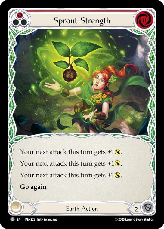 Sprout Strength (Red) (Rainbow Foil) [PEN222] (Compendium of Rathe)  Rainbow Foil | Gamers Paradise
