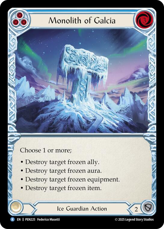 Monolith Of Galcia (Blue) (Rainbow Foil) [PEN225] (Compendium of Rathe)  Rainbow Foil | Gamers Paradise