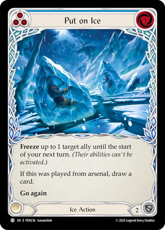 Put On Ice (Blue) (Rainbow Foil) [PEN236] (Compendium of Rathe)  Rainbow Foil | Gamers Paradise