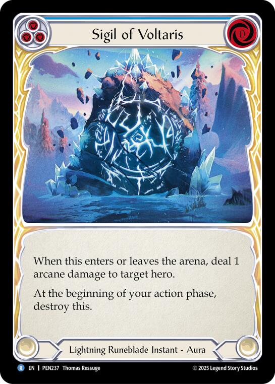 Sigil Of Voltaris (Blue) (Rainbow Foil) [PEN237] (Compendium of Rathe)  Rainbow Foil | Gamers Paradise