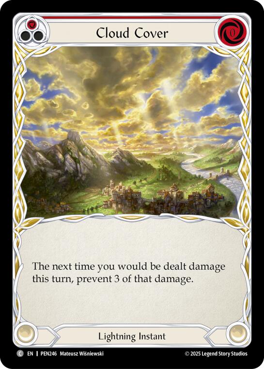 Cloud Cover (Red) (Rainbow Foil) [PEN246] (Compendium of Rathe)  Rainbow Foil | Gamers Paradise