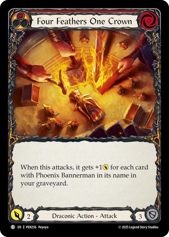 Four Feathers One Crown (Red) (Regular) [PEN256] (Compendium of Rathe) | Gamers Paradise