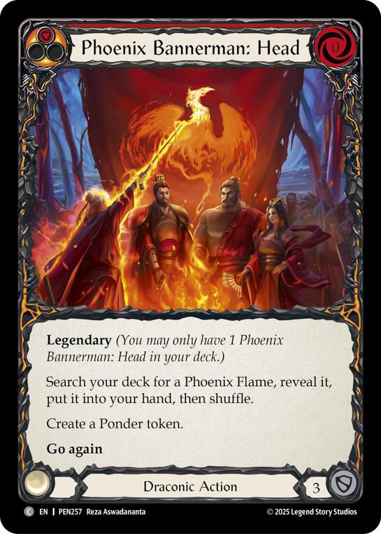 Phoenix Bannerman Head (Red) (Regular) [PEN257] (Compendium of Rathe) | Gamers Paradise