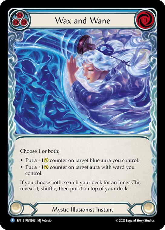 Wax And Wane (Blue) (Rainbow Foil) [PEN263] (Compendium of Rathe)  Rainbow Foil | Gamers Paradise