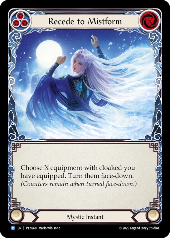 Recede To Mistform (Blue) (Rainbow Foil) [PEN268] (Compendium of Rathe)  Rainbow Foil | Gamers Paradise