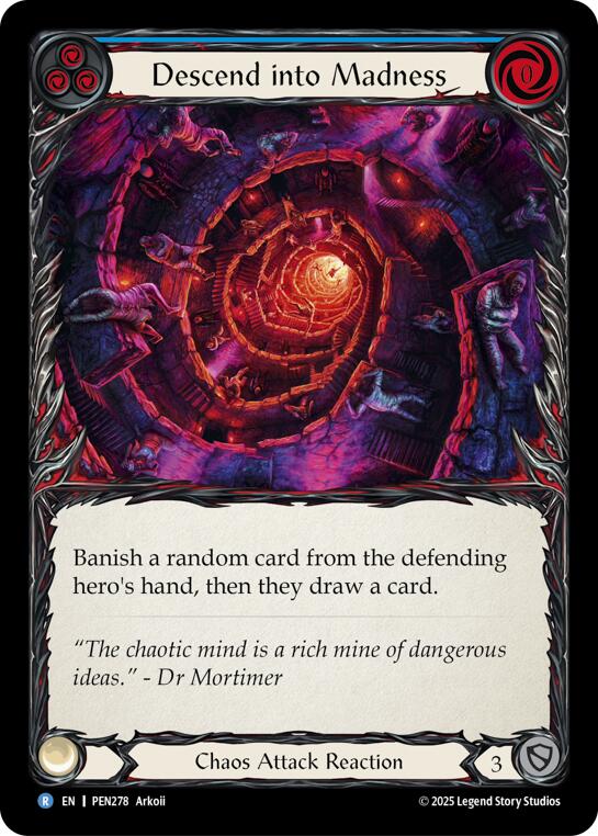 Descend Into Madness (Blue) (Rainbow Foil) [PEN278] (Compendium of Rathe)  Rainbow Foil | Gamers Paradise