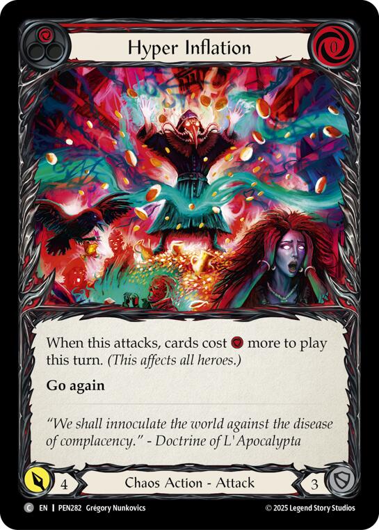 Hyper Inflation (Red) (Rainbow Foil) [PEN282] (Compendium of Rathe)  Rainbow Foil | Gamers Paradise