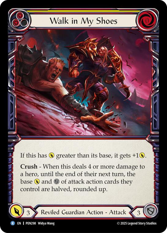 Walk In My Shoes (Yellow) (Rainbow Foil) [PEN298] (Compendium of Rathe)  Rainbow Foil | Gamers Paradise