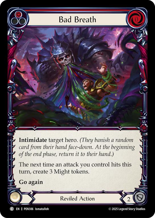 Bad Breath (Red) (Rainbow Foil) [PEN306] (Compendium of Rathe)  Rainbow Foil | Gamers Paradise