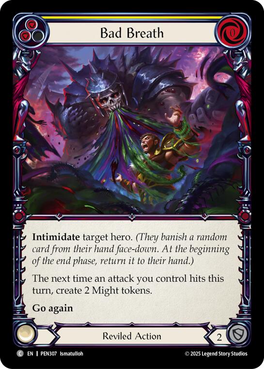 Bad Breath (Yellow) (Rainbow Foil) [PEN307] (Compendium of Rathe)  Rainbow Foil | Gamers Paradise
