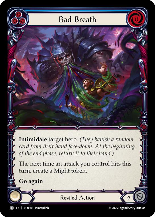 Bad Breath (Blue) (Rainbow Foil) [PEN308] (Compendium of Rathe)  Rainbow Foil | Gamers Paradise