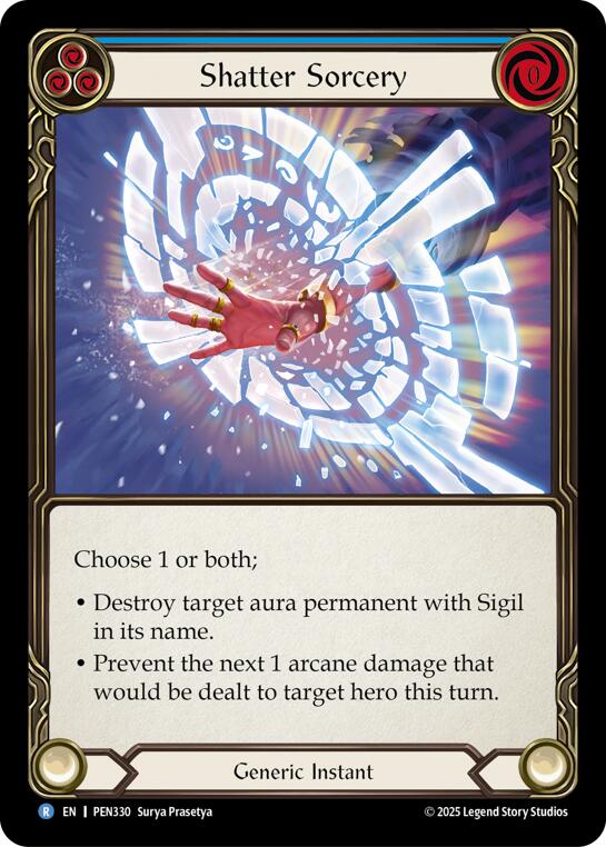 Shatter Sorcery (Blue) (Rainbow Foil) [PEN330] (Compendium of Rathe)  Rainbow Foil | Gamers Paradise