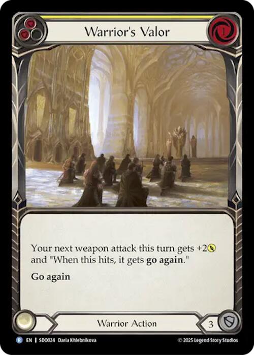 Warrior's Valor (Yellow) (Regular) [SDO024] (Silver Age Chapter 2) | Gamers Paradise
