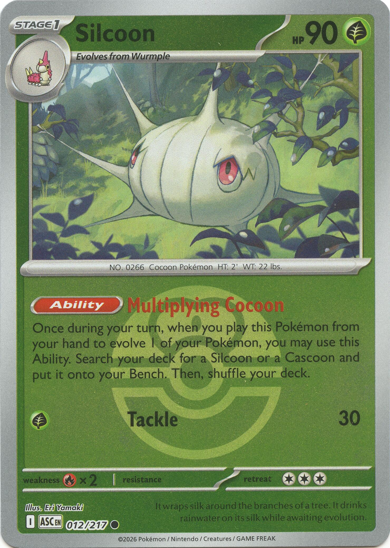 Silcoon (012/217) (Love Ball) [Mega Evolution: Ascended Heroes] | Gamers Paradise