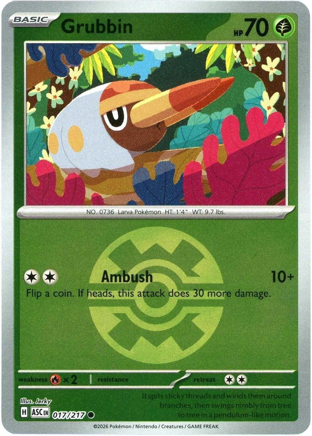 Grubbin (017/217) (Quick Ball) [Mega Evolution: Ascended Heroes] | Gamers Paradise