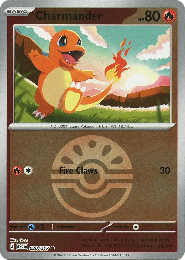 Charmander (020/217) (Quick Ball) [Mega Evolution: Ascended Heroes] | Gamers Paradise