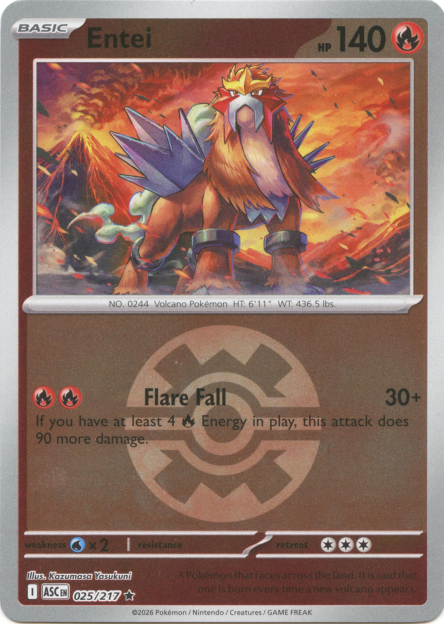 Entei (025/217) (Quick Ball) [Mega Evolution: Ascended Heroes] | Gamers Paradise