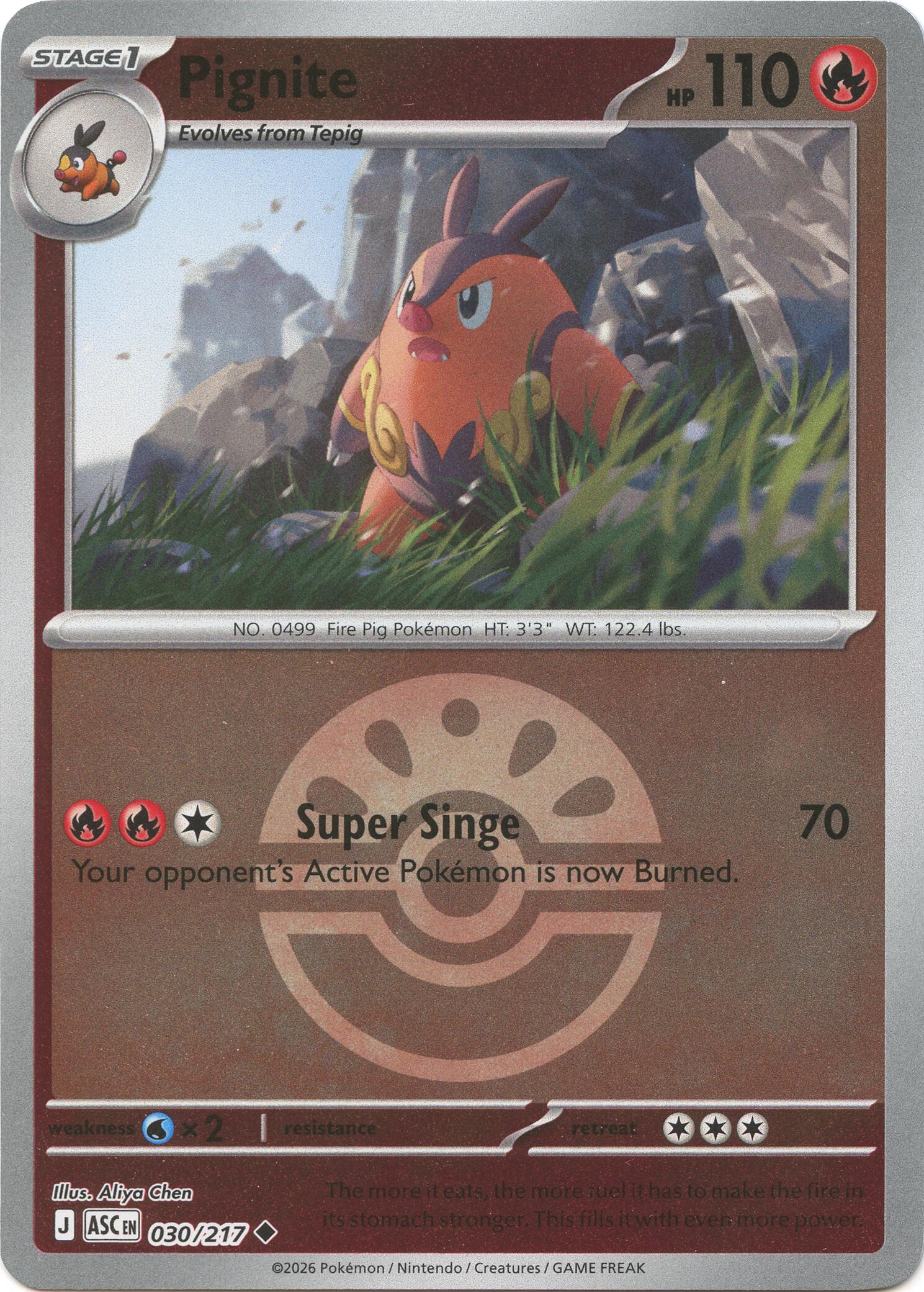 Pignite (030/217) (Friend Ball) [Mega Evolution: Ascended Heroes] | Gamers Paradise