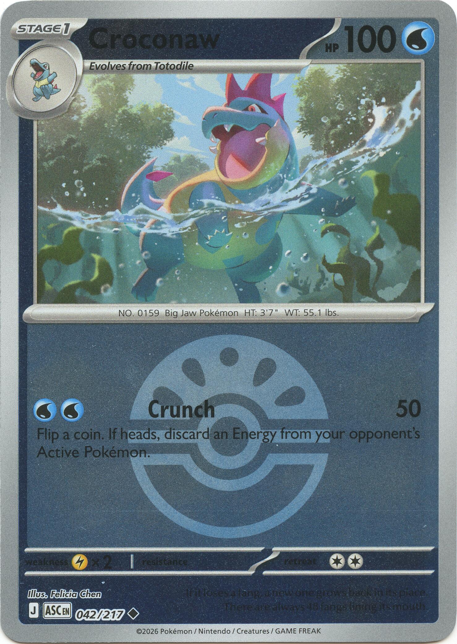 Croconaw (042/217) (Friend Ball) [Mega Evolution: Ascended Heroes] | Gamers Paradise