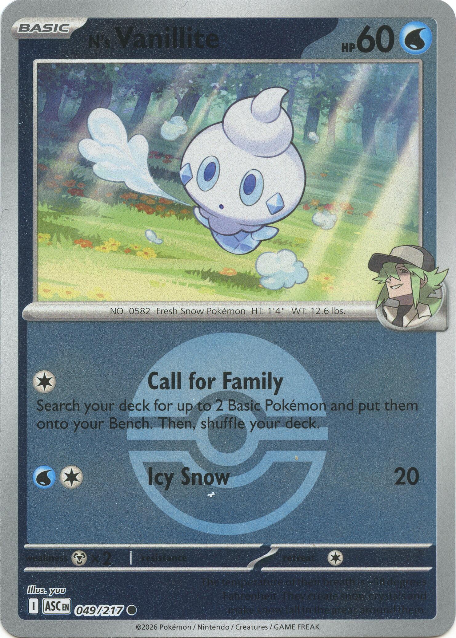 N's Vanillite (049/217) (Poke Ball) [Mega Evolution: Ascended Heroes] | Gamers Paradise