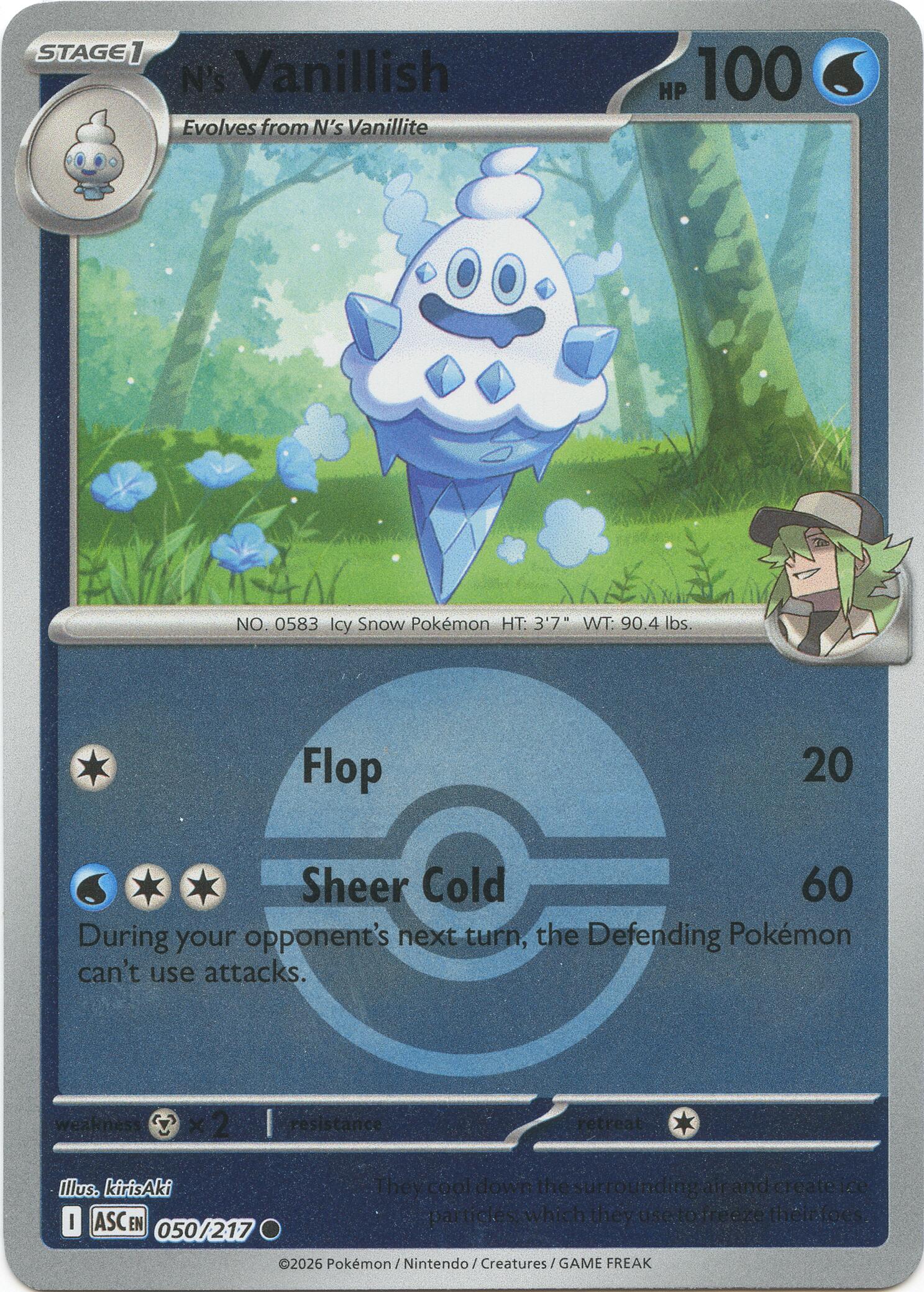 N's Vanillish (050/217) (Poke Ball) [Mega Evolution: Ascended Heroes] | Gamers Paradise