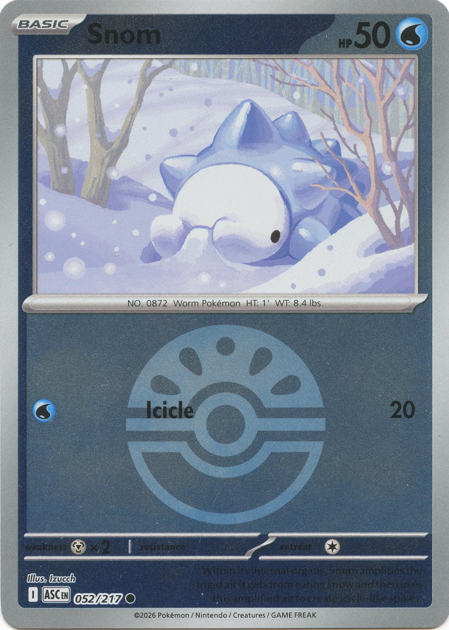 Snom (052/217) (Friend Ball) [Mega Evolution: Ascended Heroes] | Gamers Paradise