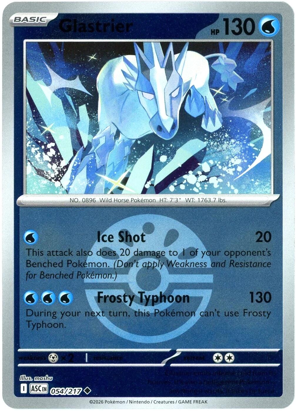 Glastrier (054/217) (Friend Ball) [Mega Evolution: Ascended Heroes] | Gamers Paradise
