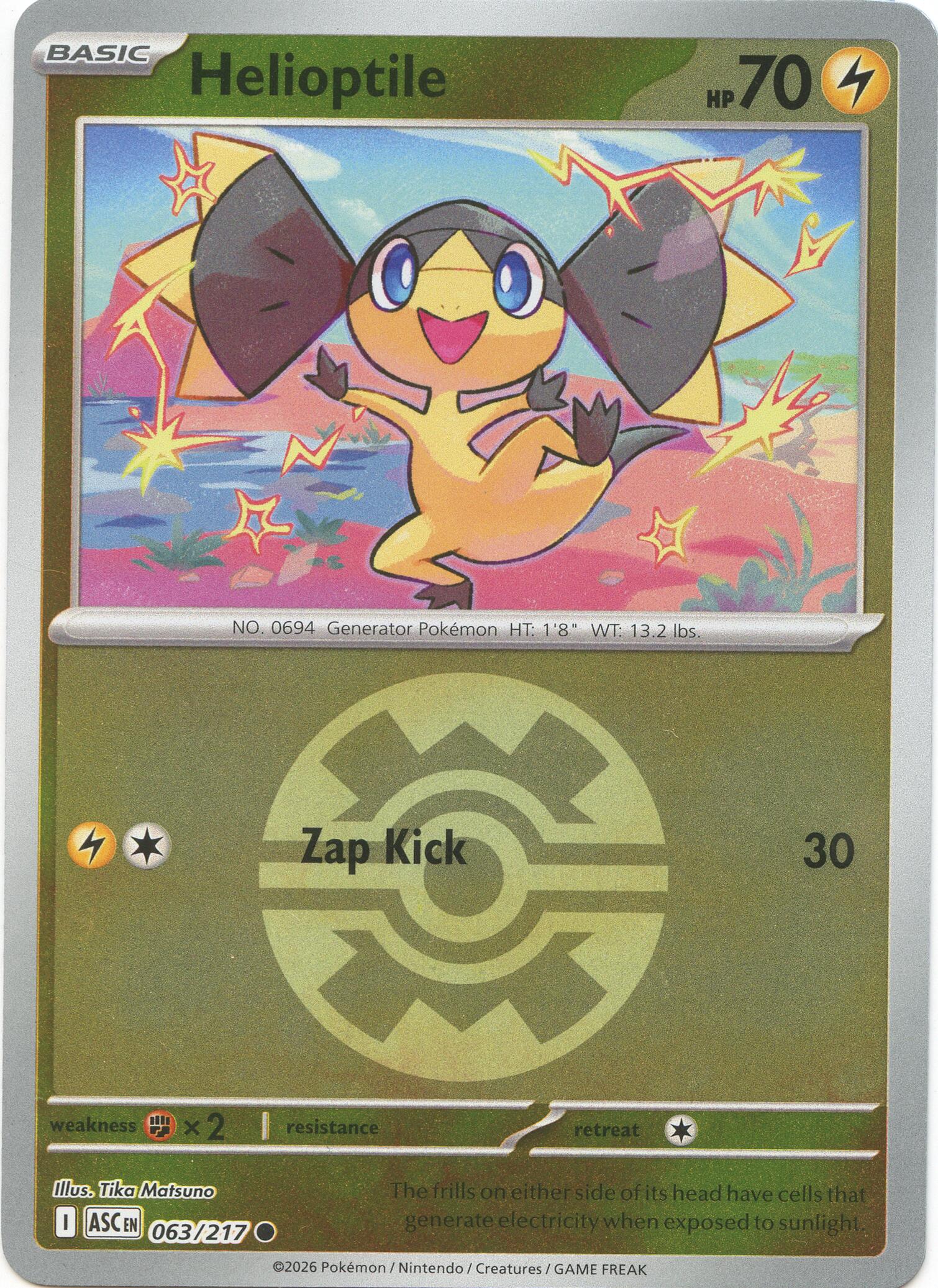 Helioptile (063/217) (Quick Ball) [Mega Evolution: Ascended Heroes] | Gamers Paradise