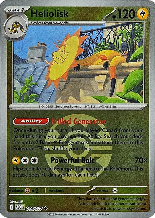 Heliolisk (064/217) (Quick Ball) [Mega Evolution: Ascended Heroes] | Gamers Paradise