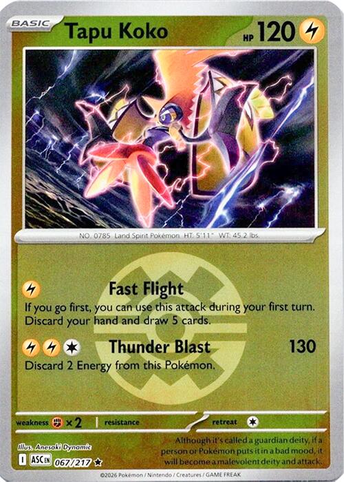 Tapu Koko (067/217) (Quick Ball) [Mega Evolution: Ascended Heroes] | Gamers Paradise