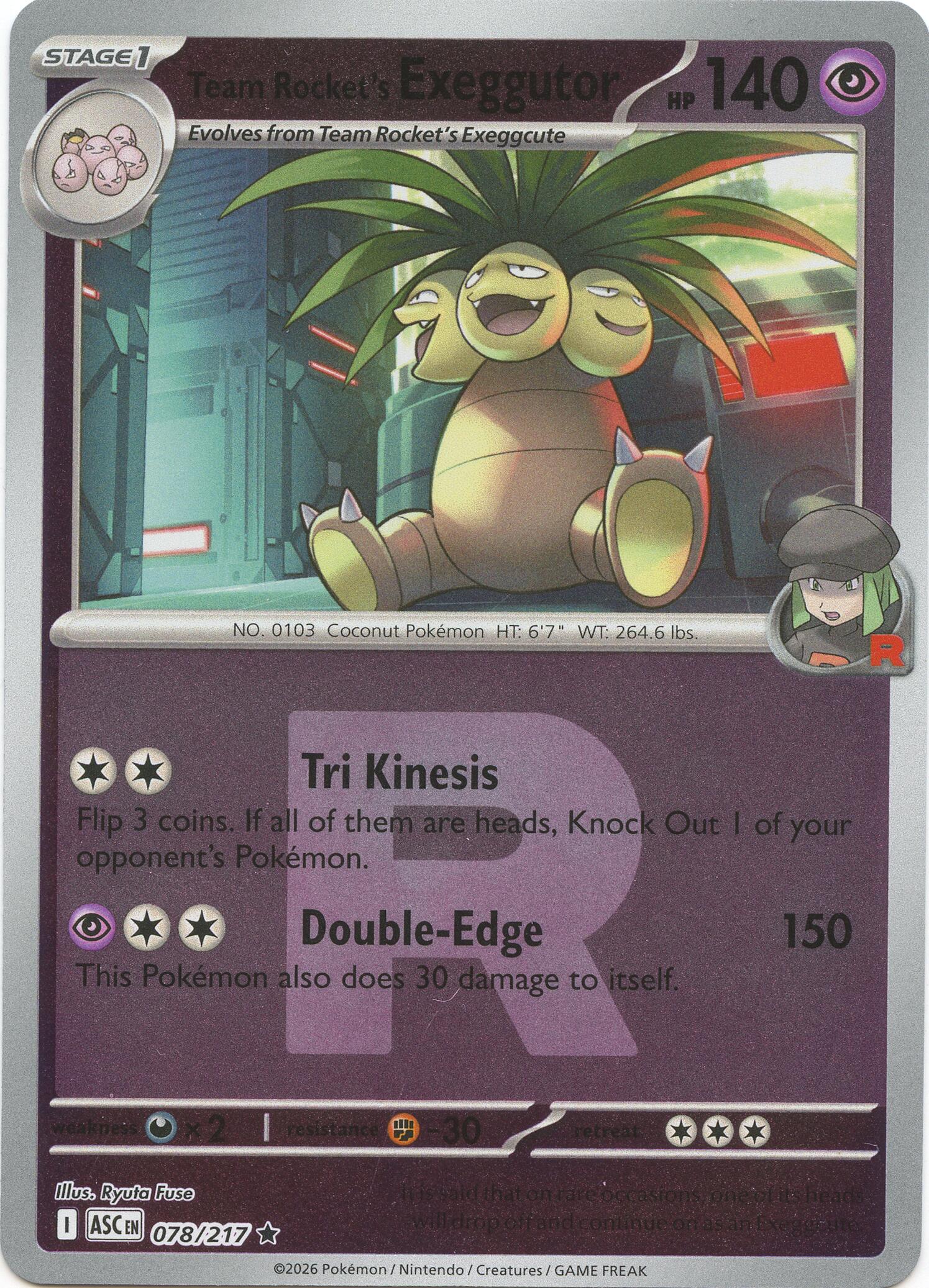 Team Rocket's Exeggutor (078/217) (Team Rocket) [Mega Evolution: Ascended Heroes] | Gamers Paradise