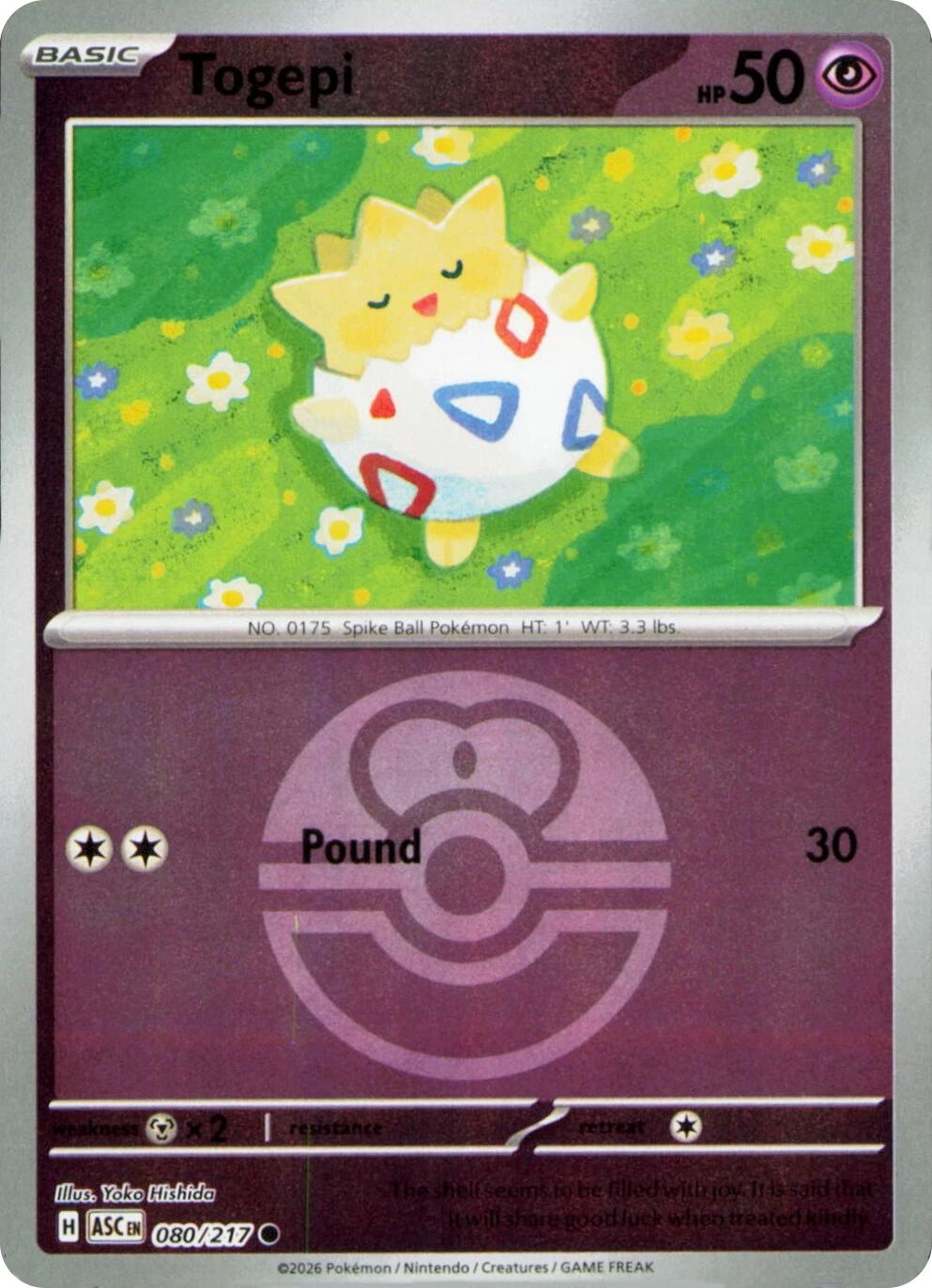 Togepi (080/217) (Love Ball) [Mega Evolution: Ascended Heroes] | Gamers Paradise