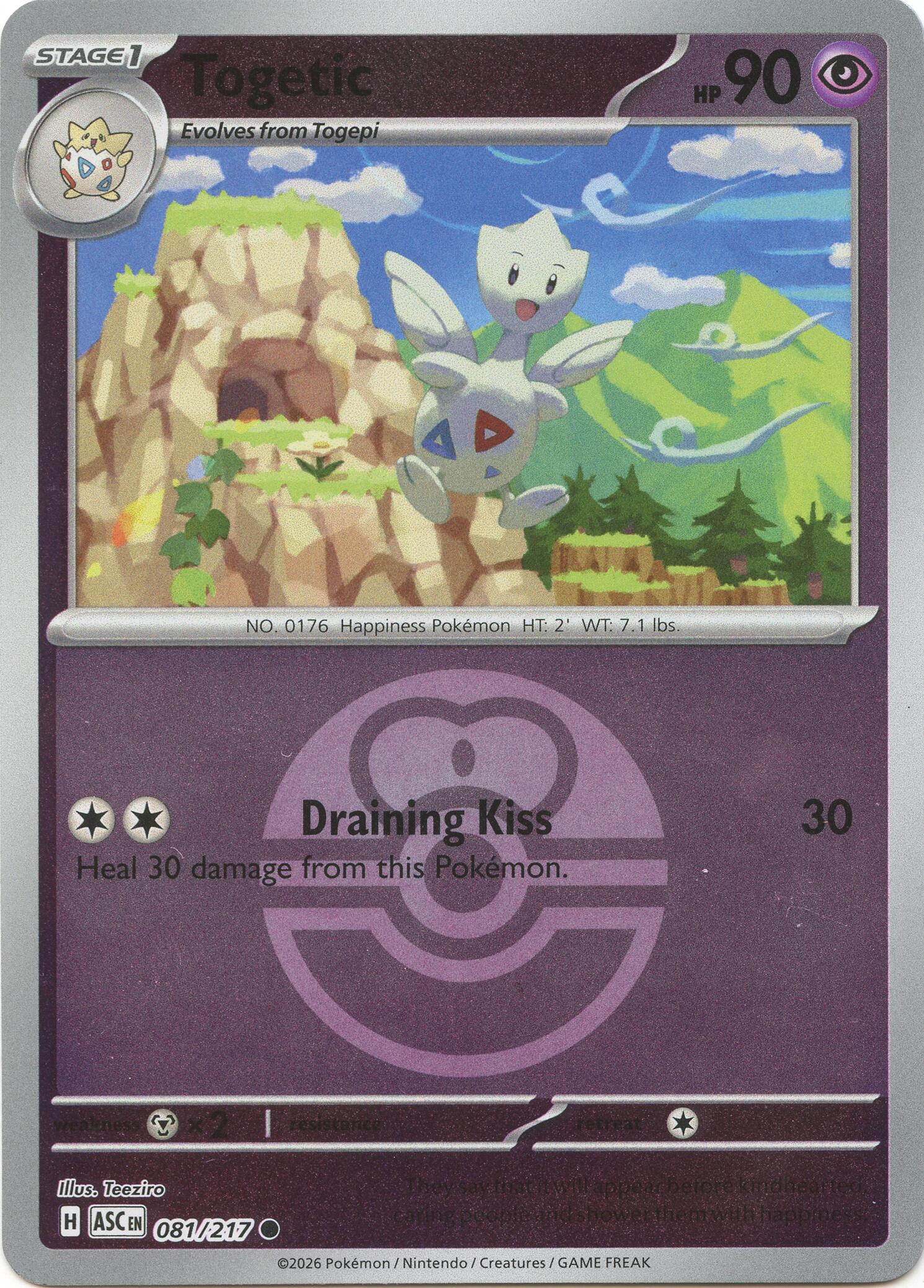 Togetic (081/217) (Love Ball) [Mega Evolution: Ascended Heroes] | Gamers Paradise